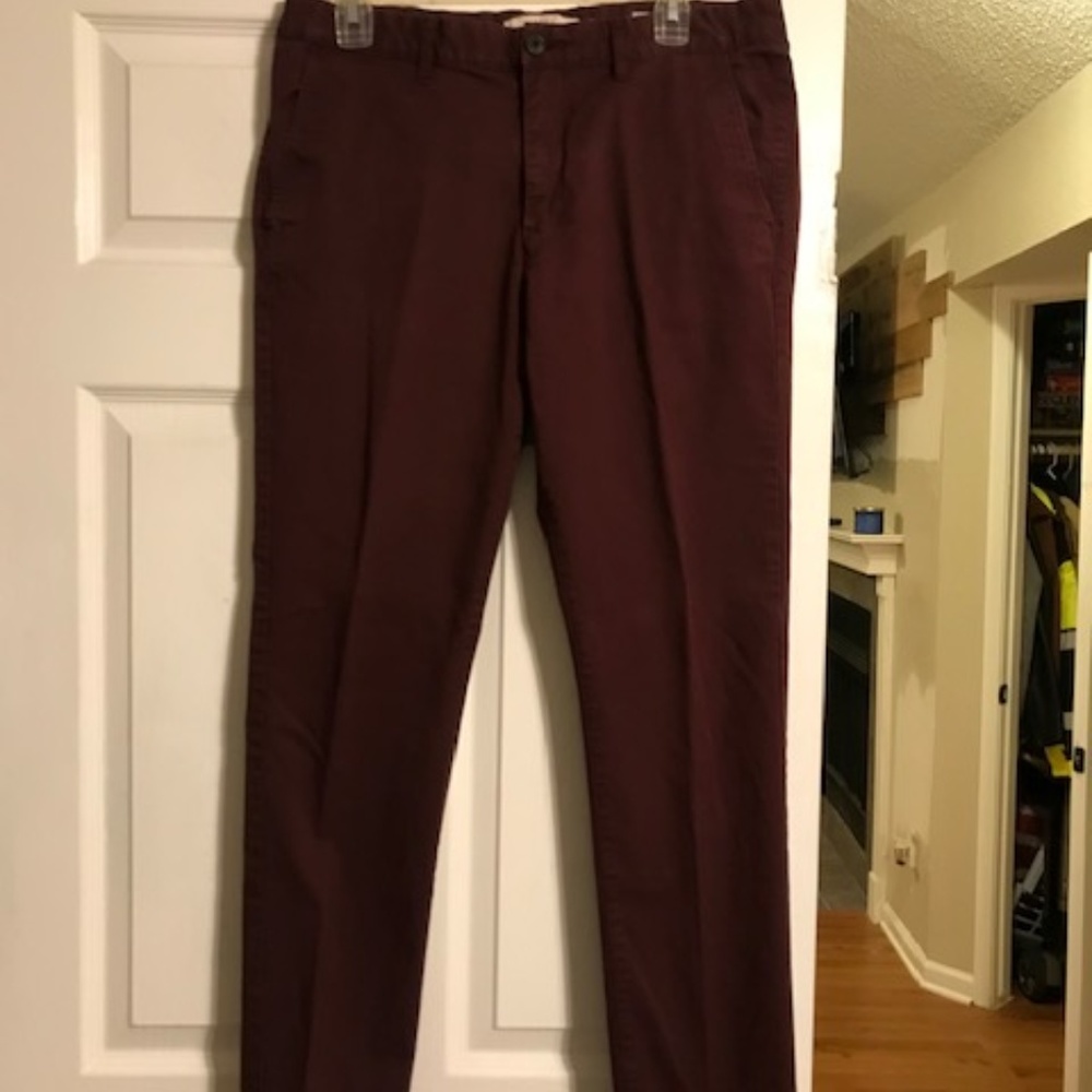 Men's burgundy pants
